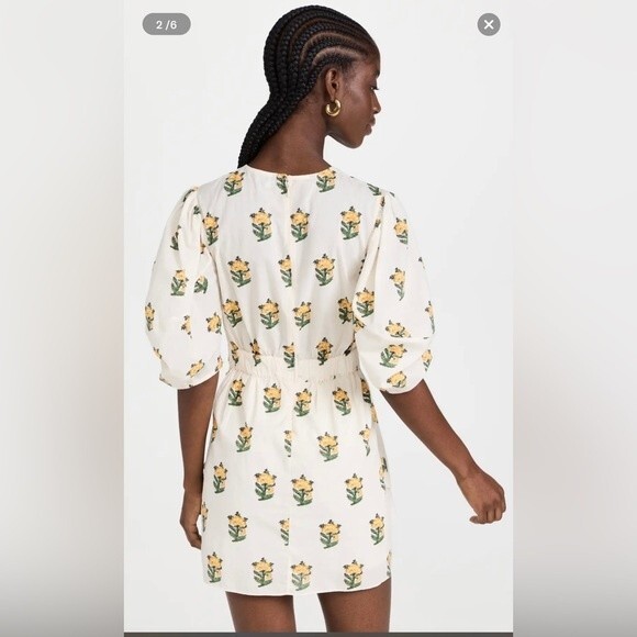 Rhode Pia Dress Marigold Flower Golden Size 10 NWT - Picture 4 of 8